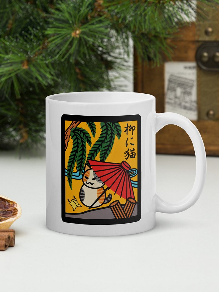 November Hanafuda Japanese Playing Card Cat 11 oz Mug product image (1)