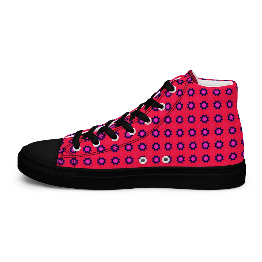 Abstract Red Ladies Canvas Shoes High Tops product image (27)