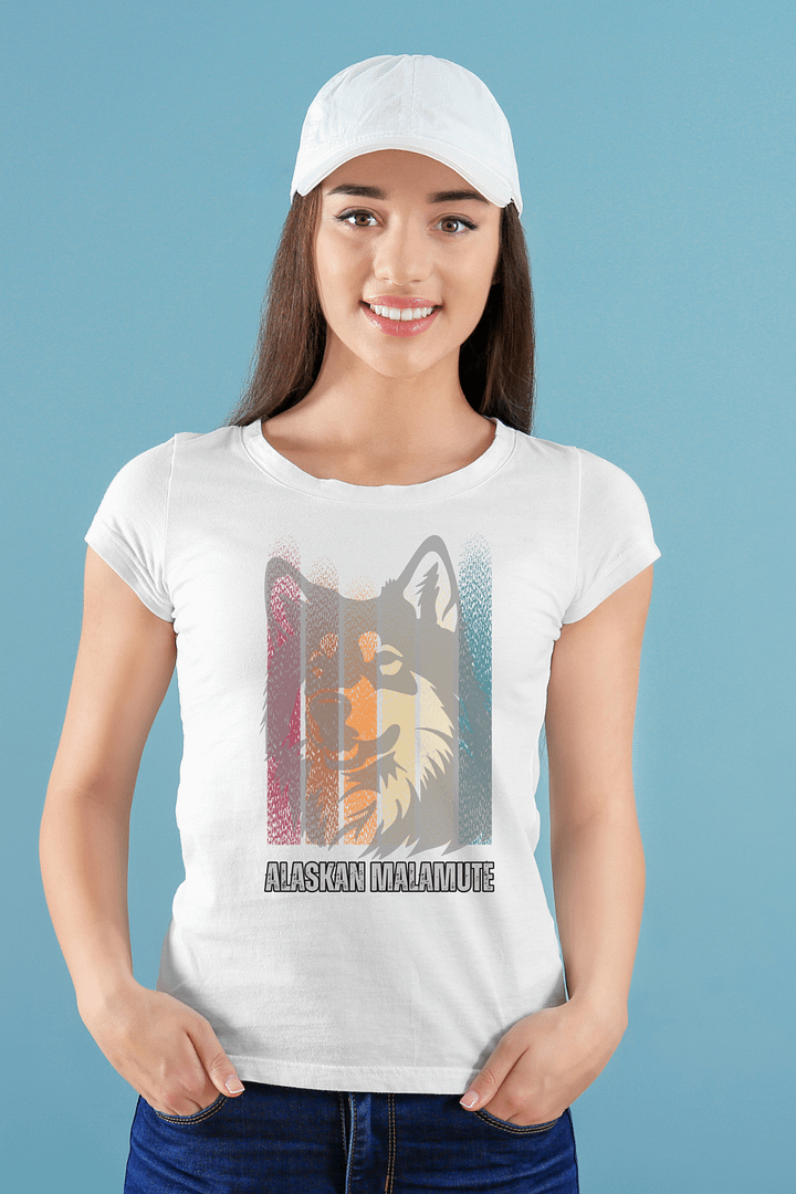 Alaskan Malamute Light Gradation Color Regular Fit T-shirt product image (1)