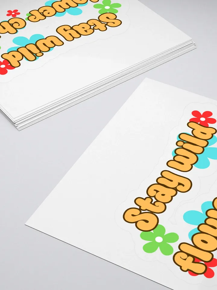 Stay Wild Flower Child 70s Themed Nature Inspirational & Motivational Sticker product image (2)