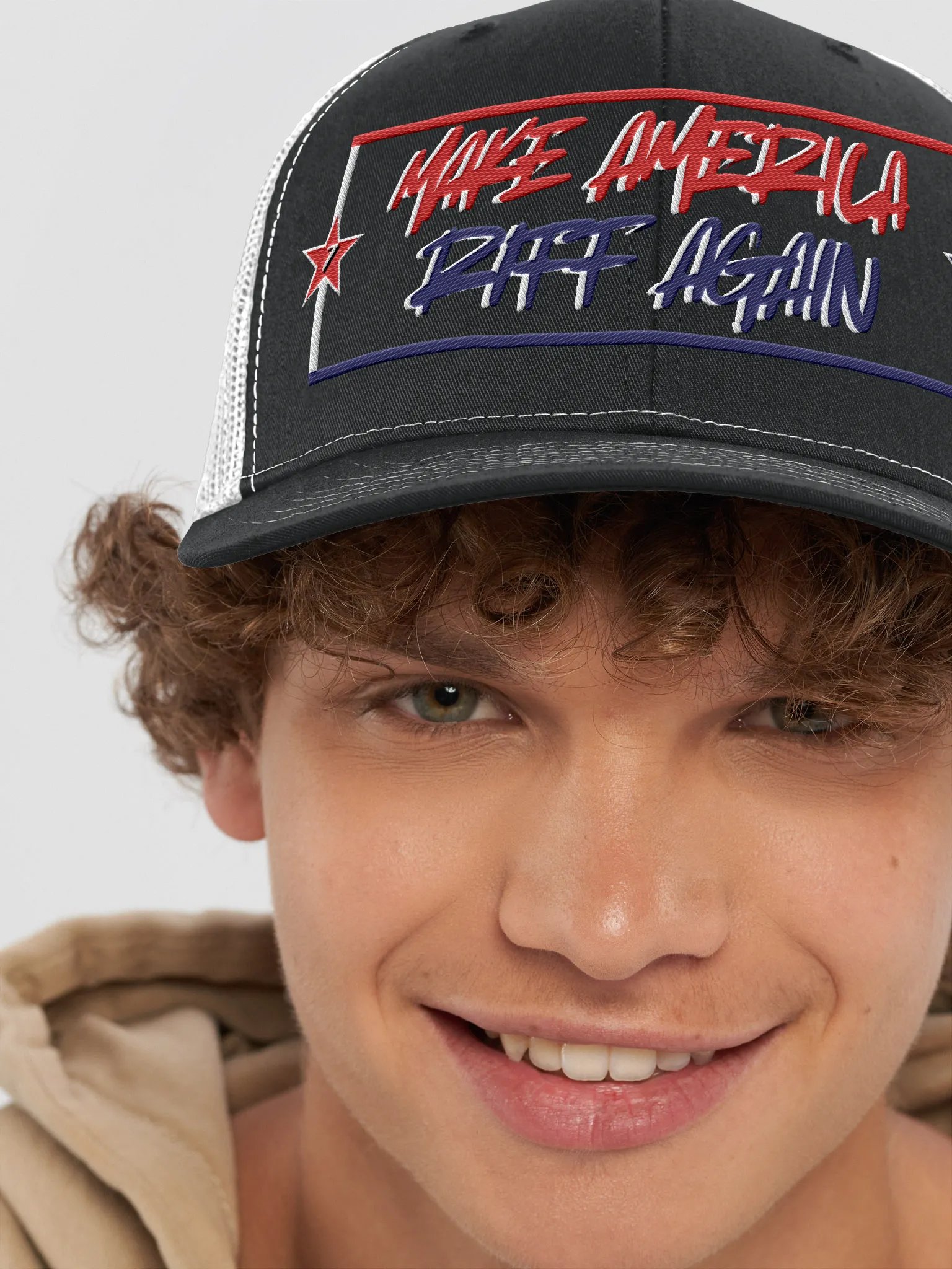 Make America Riff Again Patriotic Trucker Hat product image (44)
