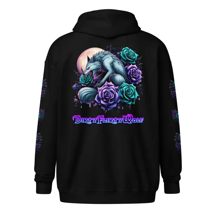 Mystical Wolf Protector Fantasy Zippered Hoodie product image (1)