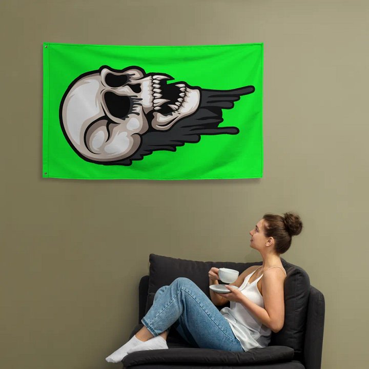 Def-Zombie Skull Flag product image (1)