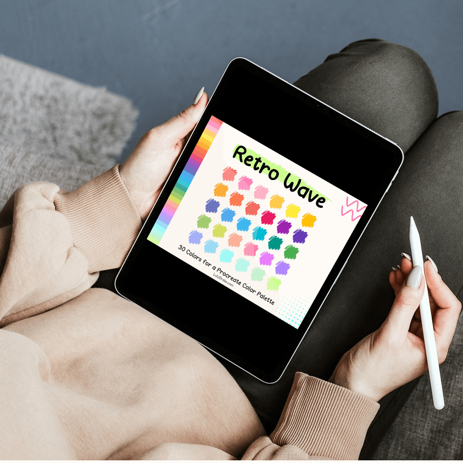 Retro Wave Procreate Color Palette with HEX Codes ★ DIGITAL ★ product image (3)