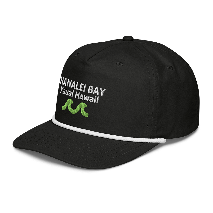 Hanalei Bay - Captain's Rope Cap - Black / White / Kauai Green product image (3)