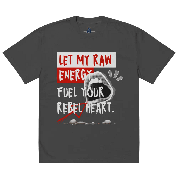 Let my raw energy oversized faded T-shirt product image (2)