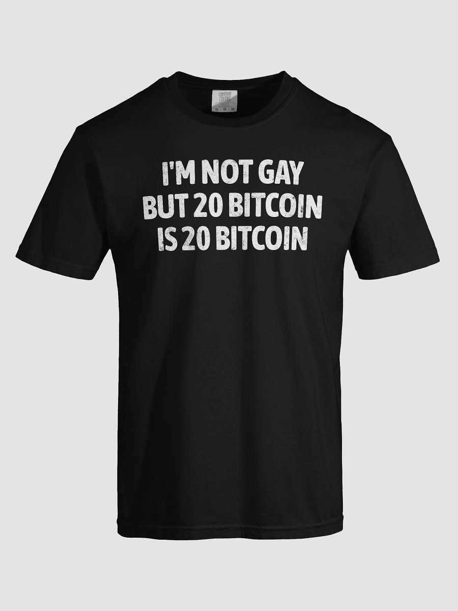 I'm Not Gay But 20 Bitcoin is 20 Bitcoin T-Shirt (Comfort Colors) product image (7)