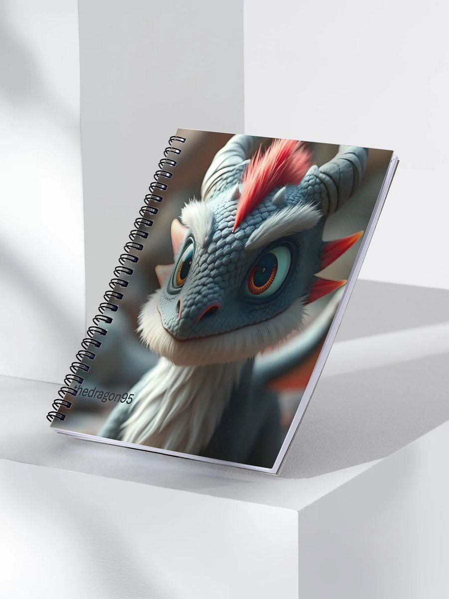 📓 Curious Dragon Spiral Notebook – Featuring Flammie 🐉✨ product image (3)
