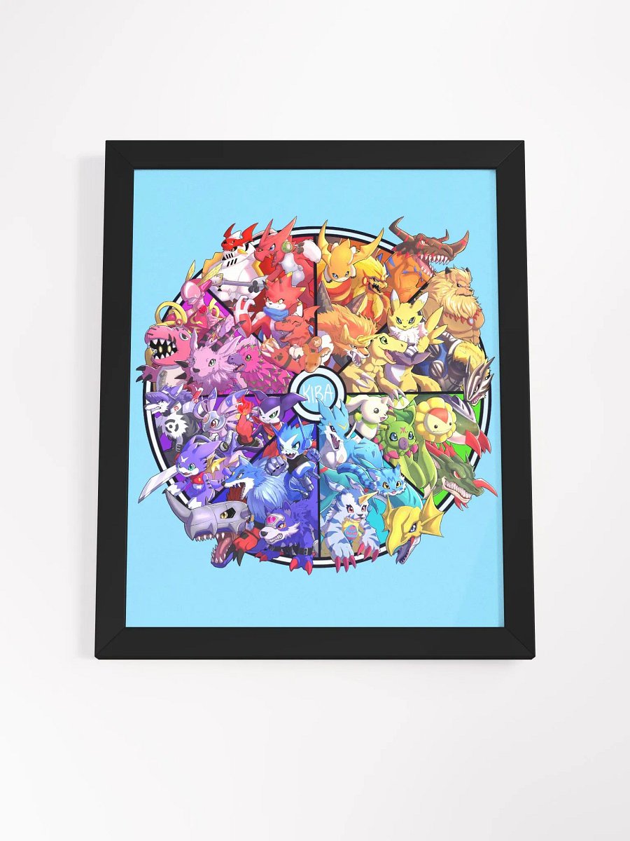 Framed Digimon Colour Wheel Poster product image (4)