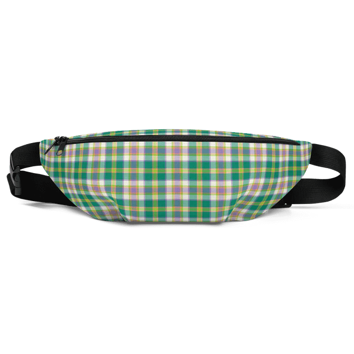 Seafoam Green and Purple Plaid Fanny Pack product image (2)