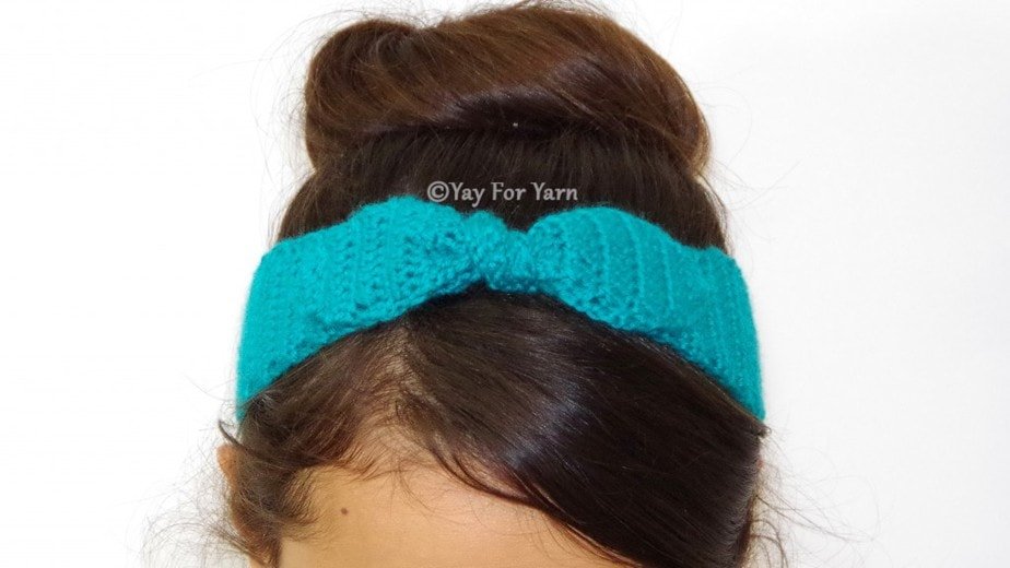Knotted Bow Headband or Earwarmer - PDF Crochet Pattern & Video Tutorial product image (3)