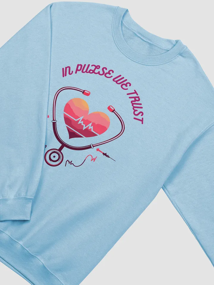 Heartbeat in the stethoscope Crewneck Sweatshirt product image (9)