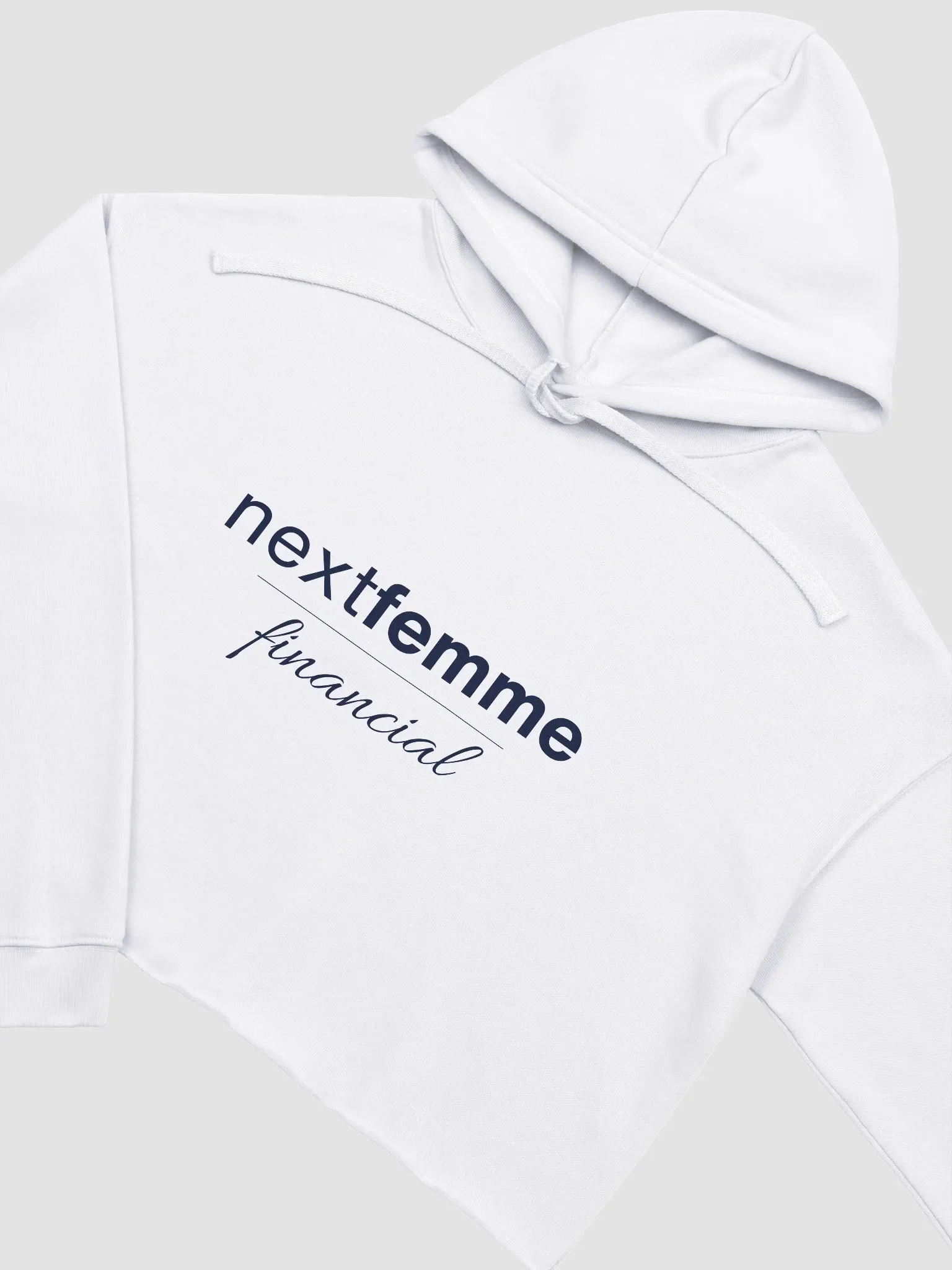 Cozy Crop Hoodie with Navy Logotype product image (2)