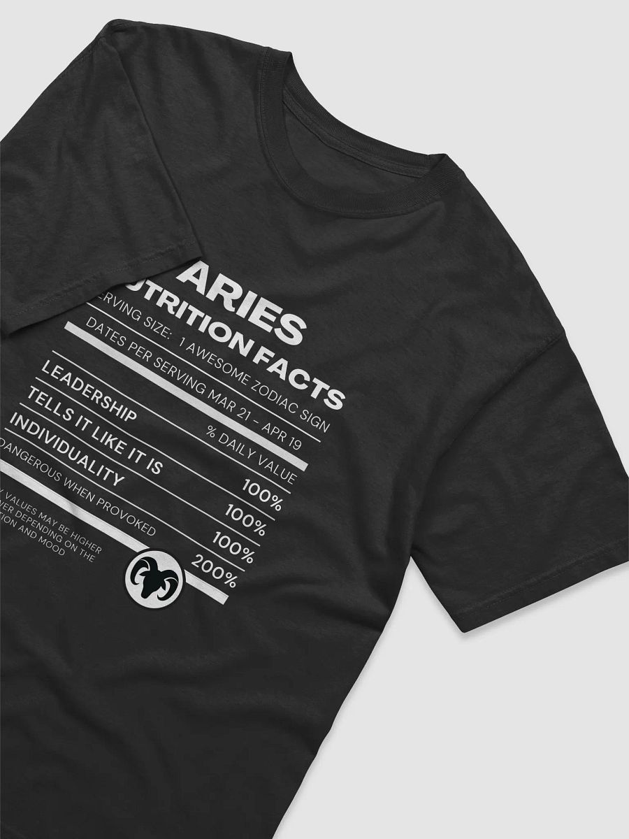 Aries Nutrition Facts T-Shirt product image (4)