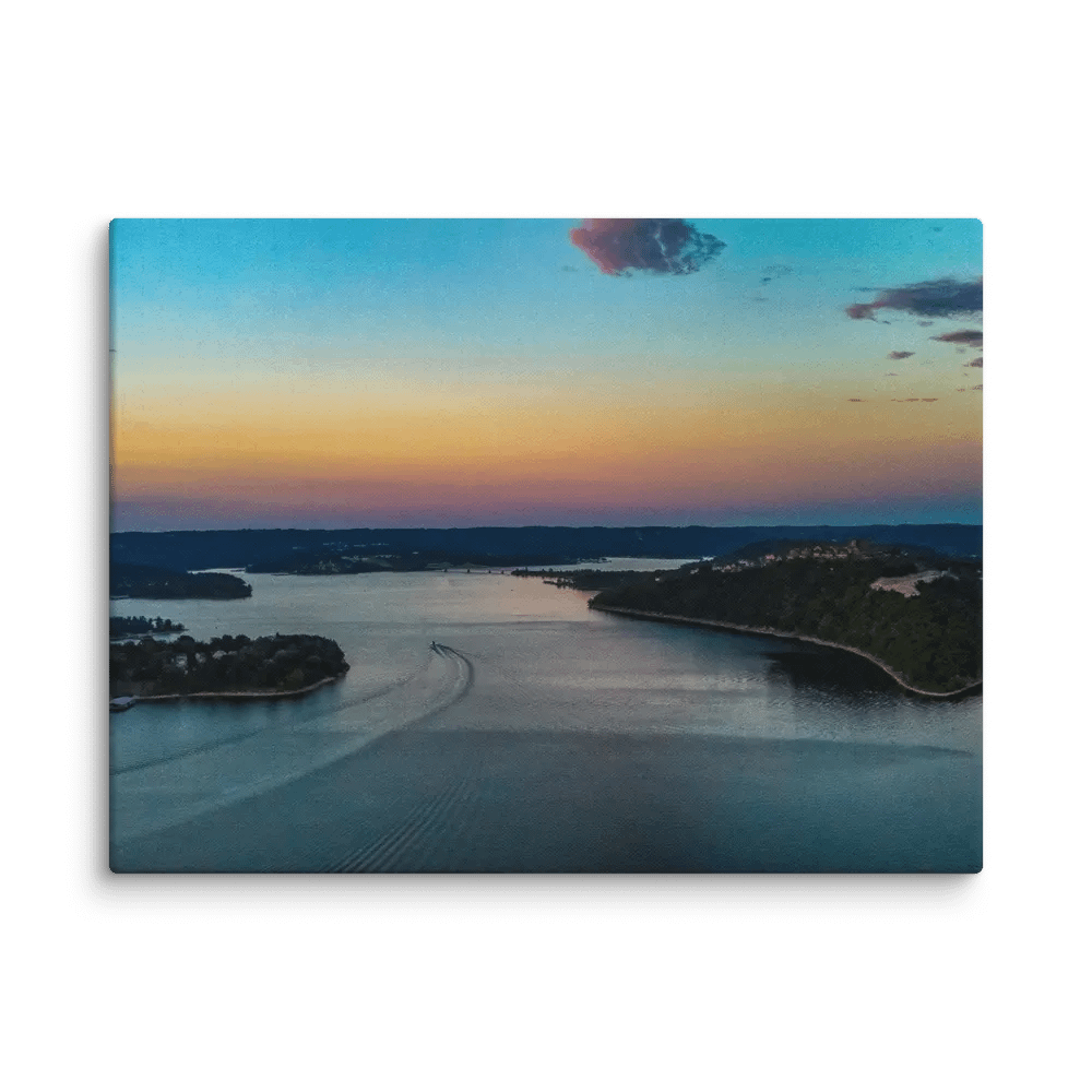 Sunset on Table Rock Lake, Branson, Missouri– Sublimation Print on Canvas product image (5)