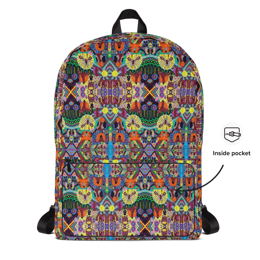 Abstract Doodle Art Animals Back Pack product image (11)
