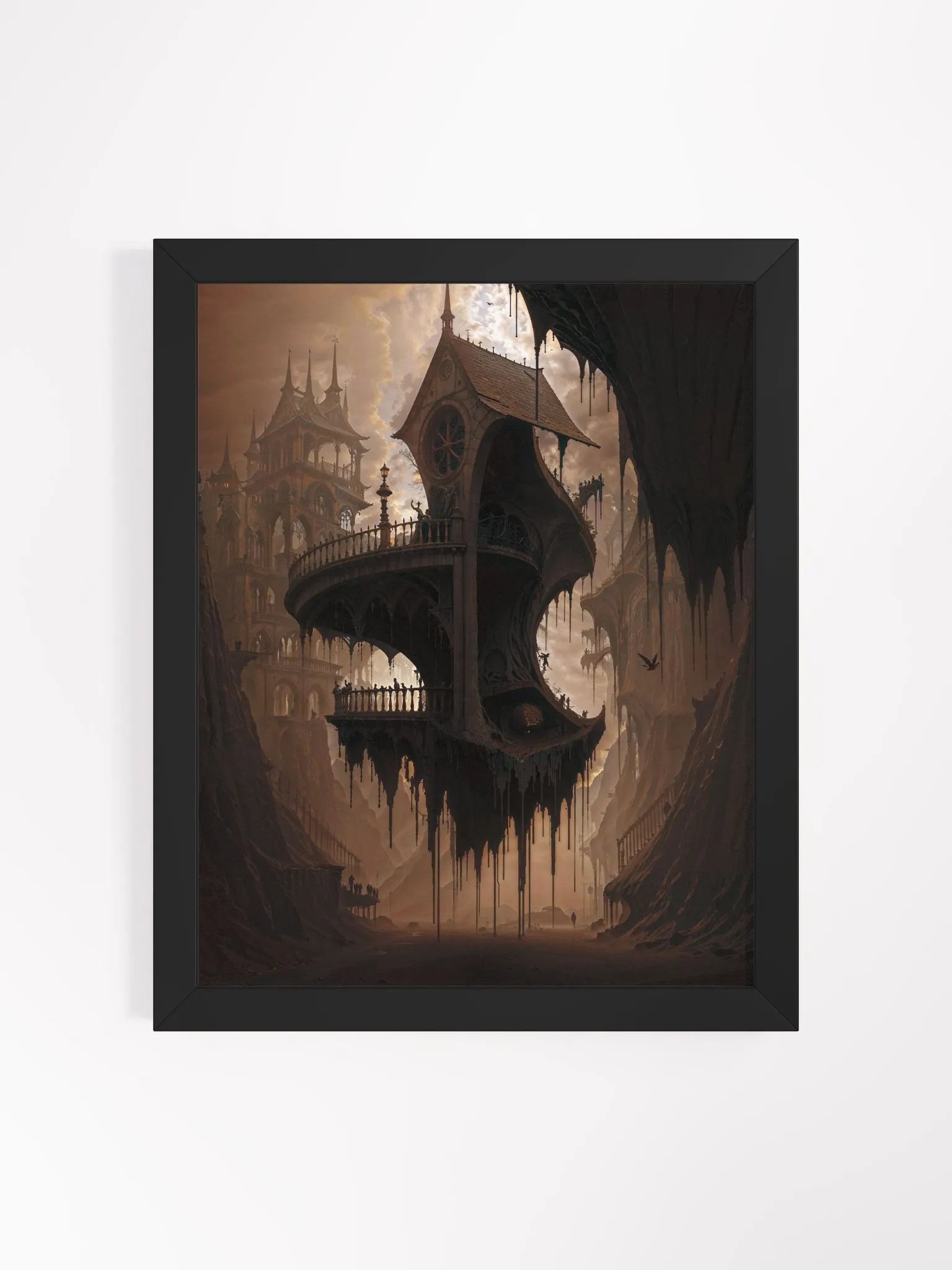 Gothic Floating House Framed Print product image (2)