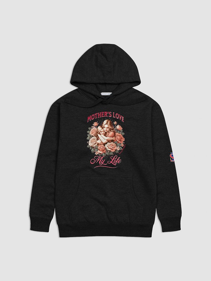 Vintage “Mother’s Love, My Life” Hoodie – Pink Floral Family Design Unisex Hoodie Premium Hoodie product image (4)