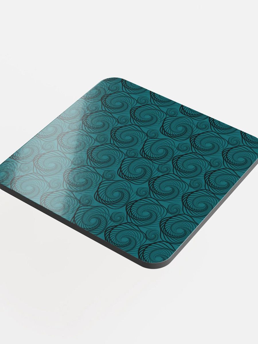 Swirling Teal Cork Coaster Set for oms men dad and friends product image (4)