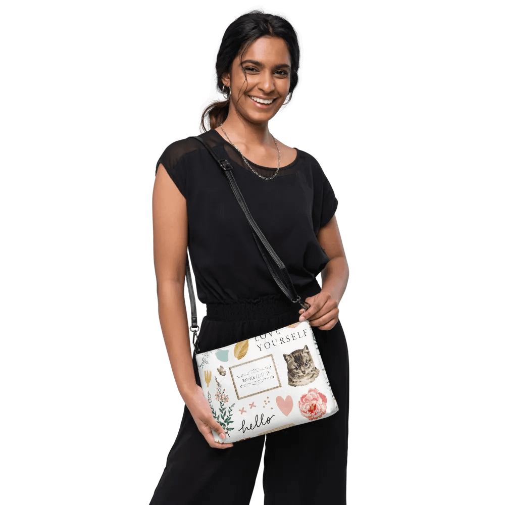 Matthew 22:37-39 | Chic Boho Collage Crossbody Bag product image (5)