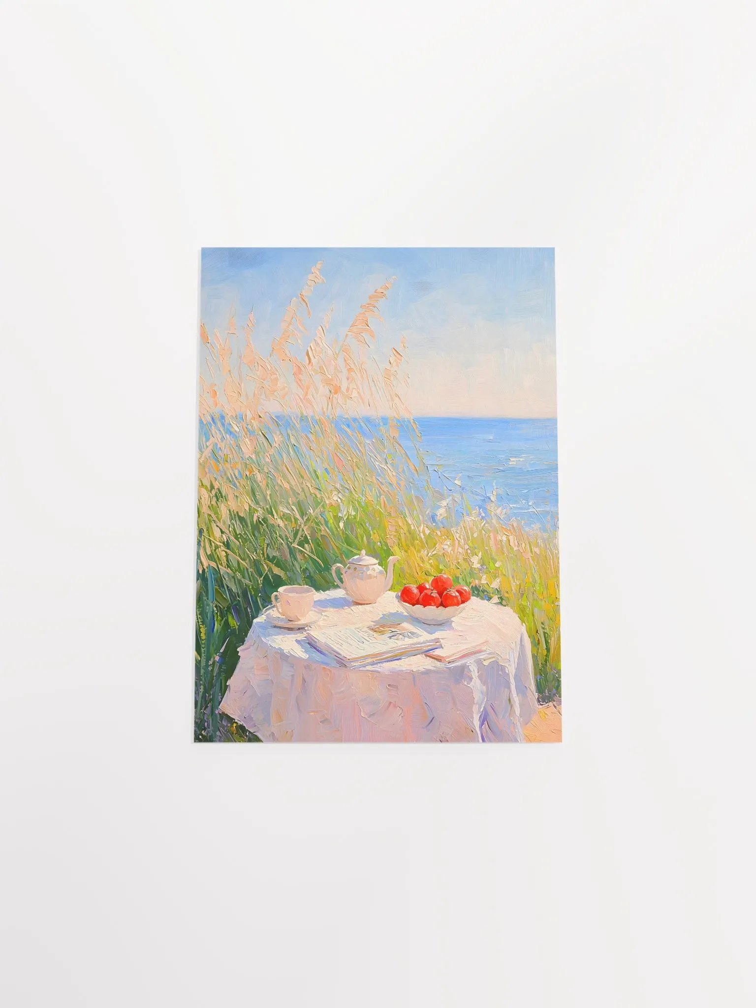 Serene Seaside Tea Time Poster product image (28)