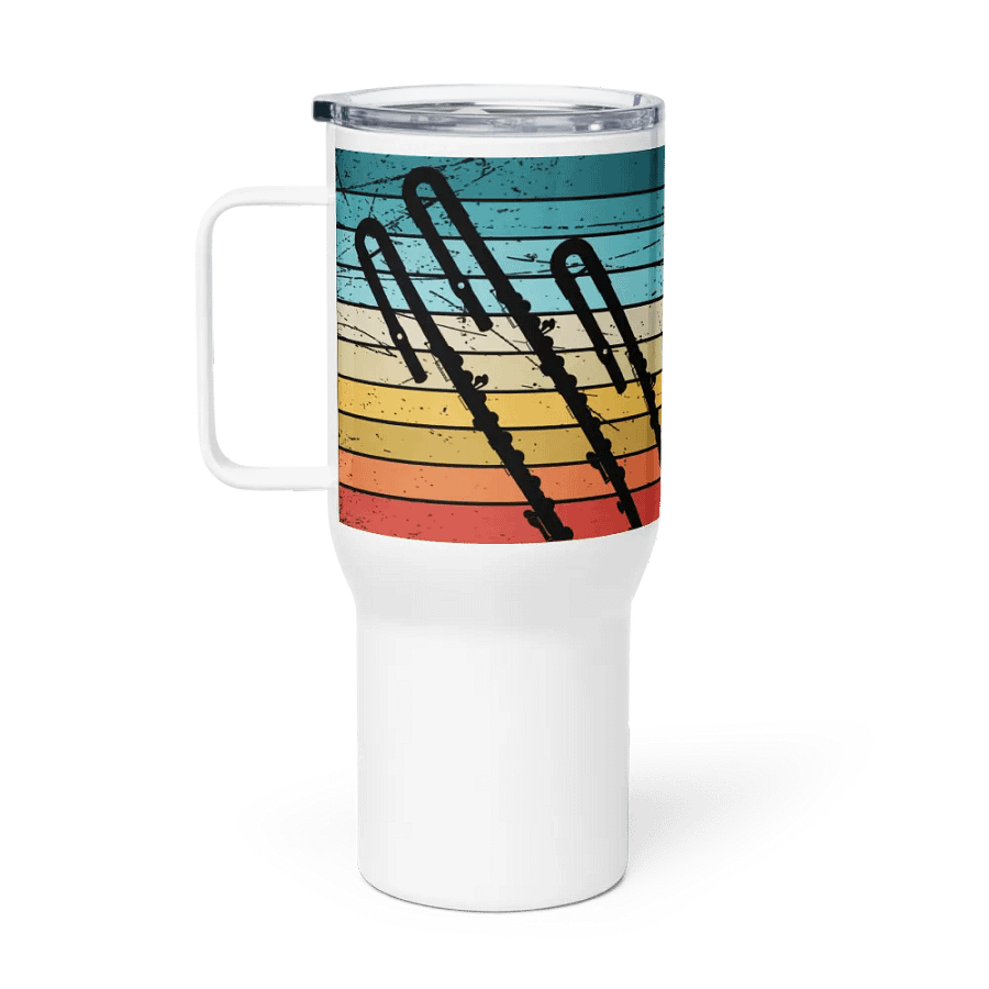 Retro Abstract Flute Stainless Steel Travel Mug - Bass product image (2)
