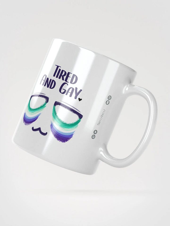 Tired and Gay - Gay Pride Flag Ceramic Mug product image (2)