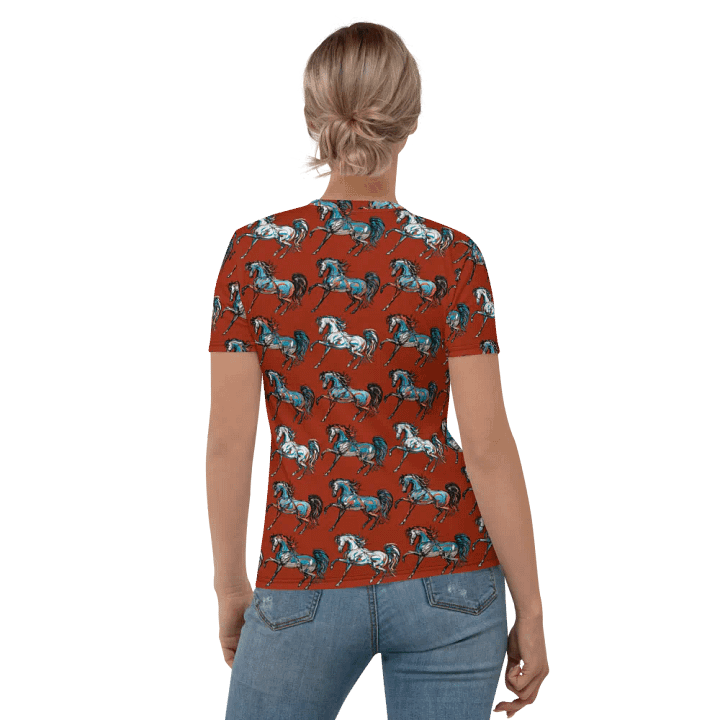Prancing Garnet Arabian Lady's Tee Shirt product image (1)