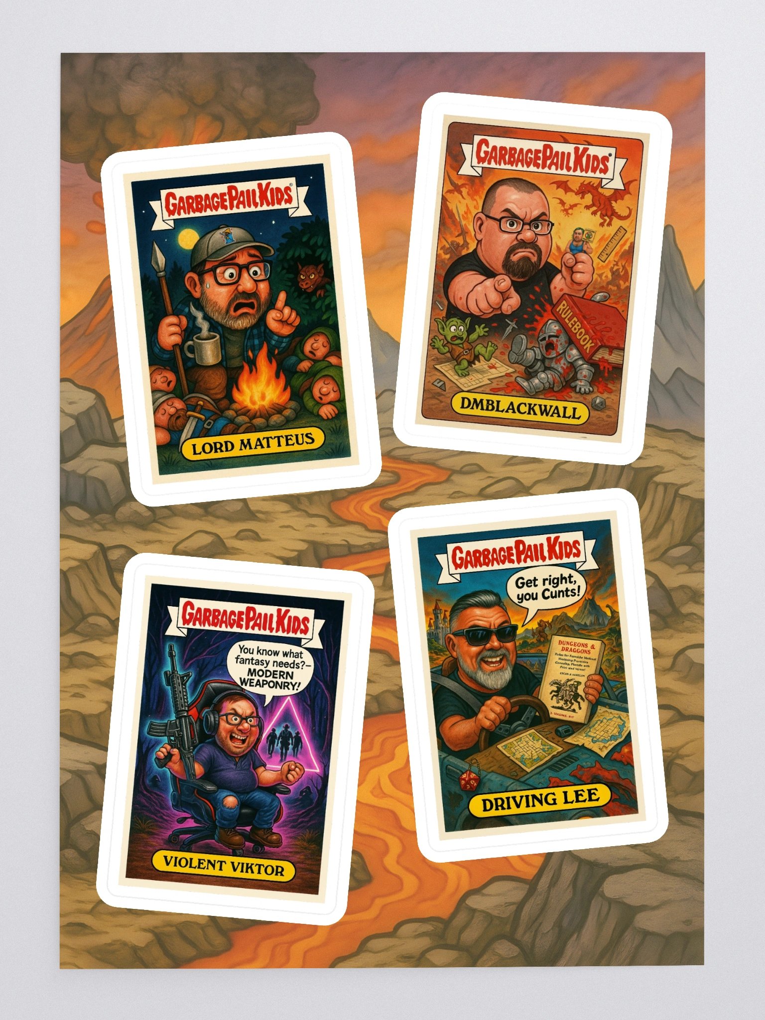 GPK Parody Sticker Sheet [TTRPG Twitter Edition] Sheet 2 product image (3)
