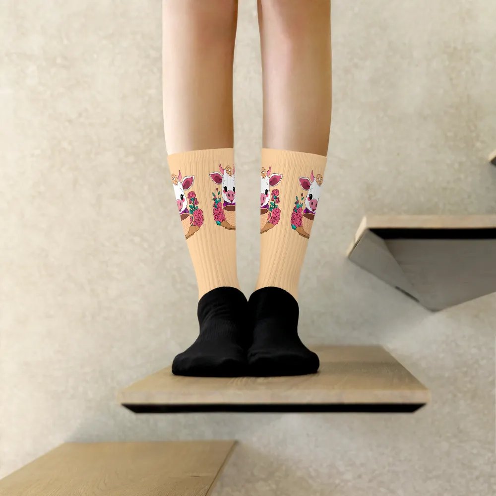 Coffee Break Cow Socks product image (9)