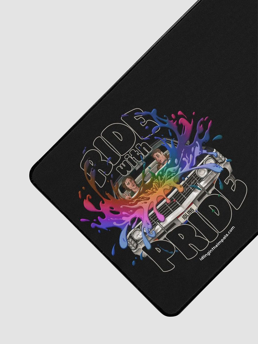 Ride with Pride 18" x 32" Black Deskmat product image (3)