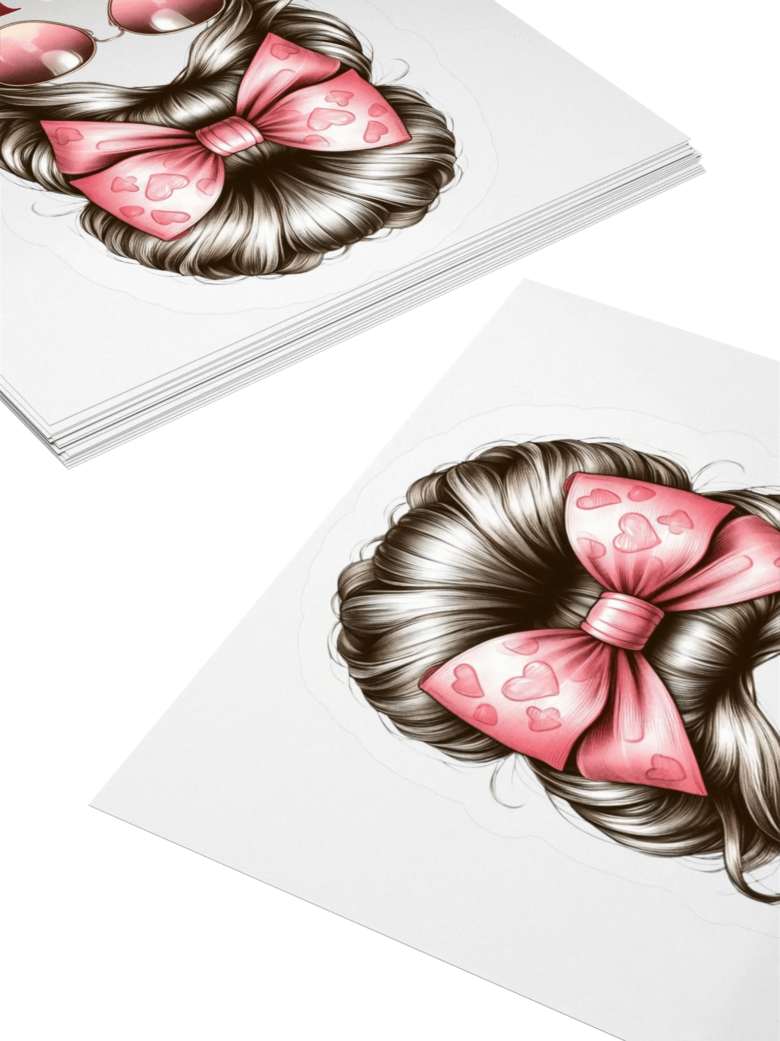 Mom Wife Boss Pink Heart Bow Sticker Set product image (10)