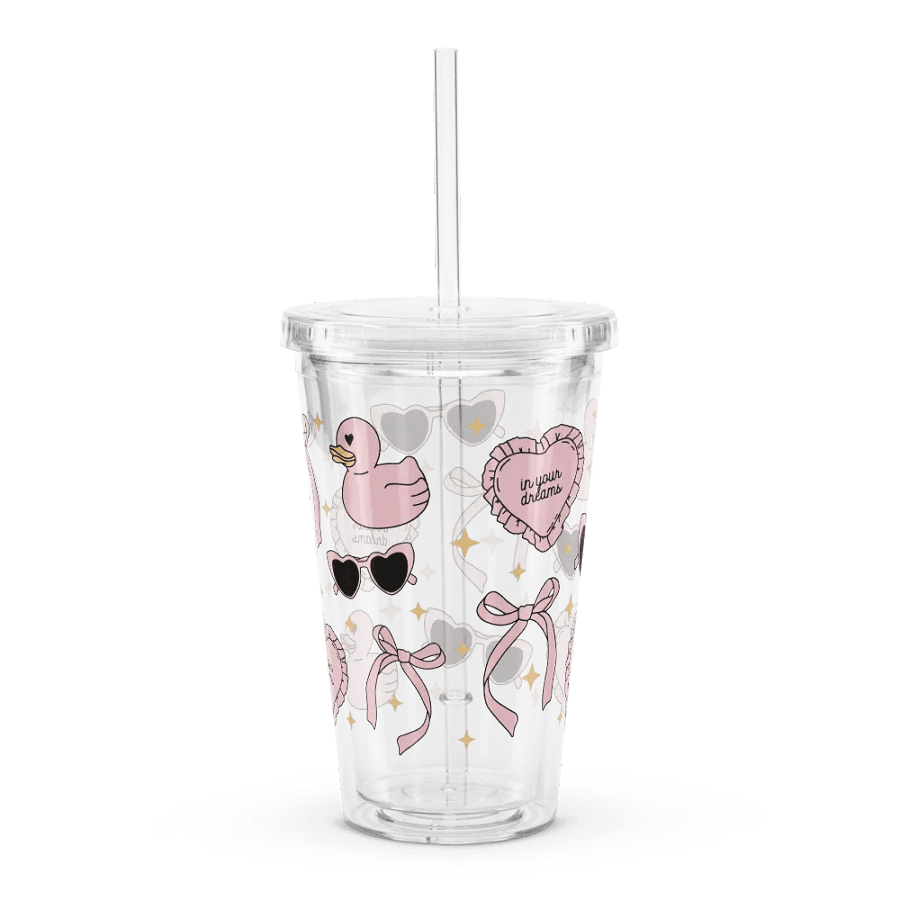 Coquette Girly Stuff Double Wall Clear Plastic Tumbler (16 oz) product image (2)