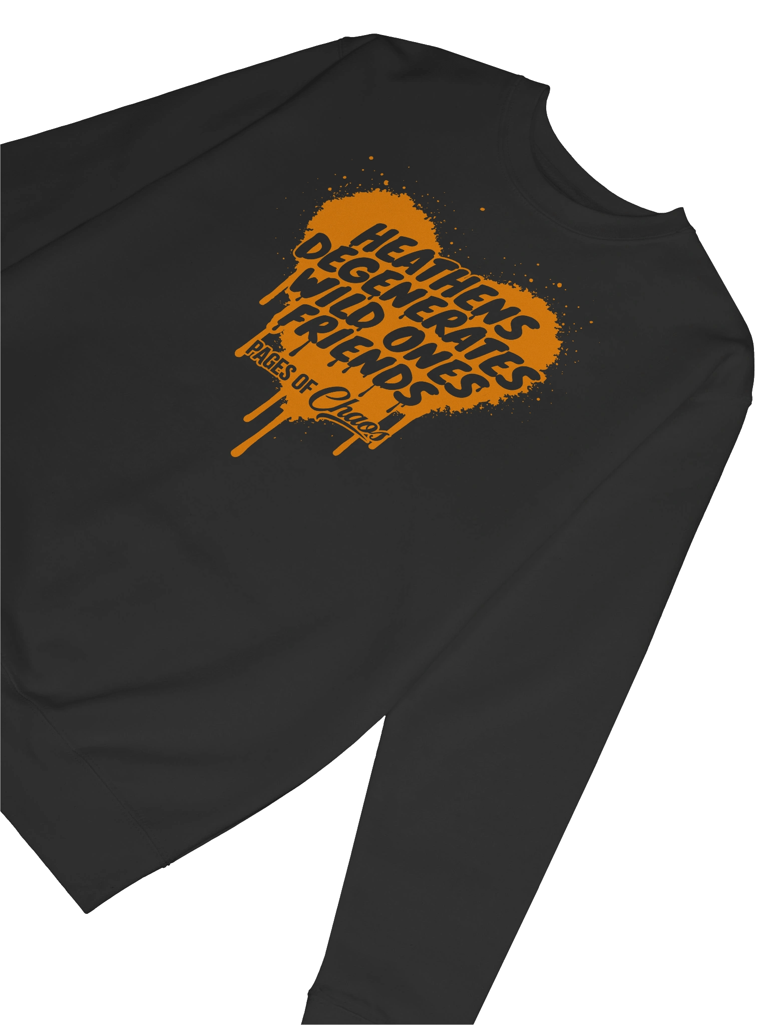 Heathens, Degenerates, Wild Ones, and Friends Sweatshirt - Orange product image (6)