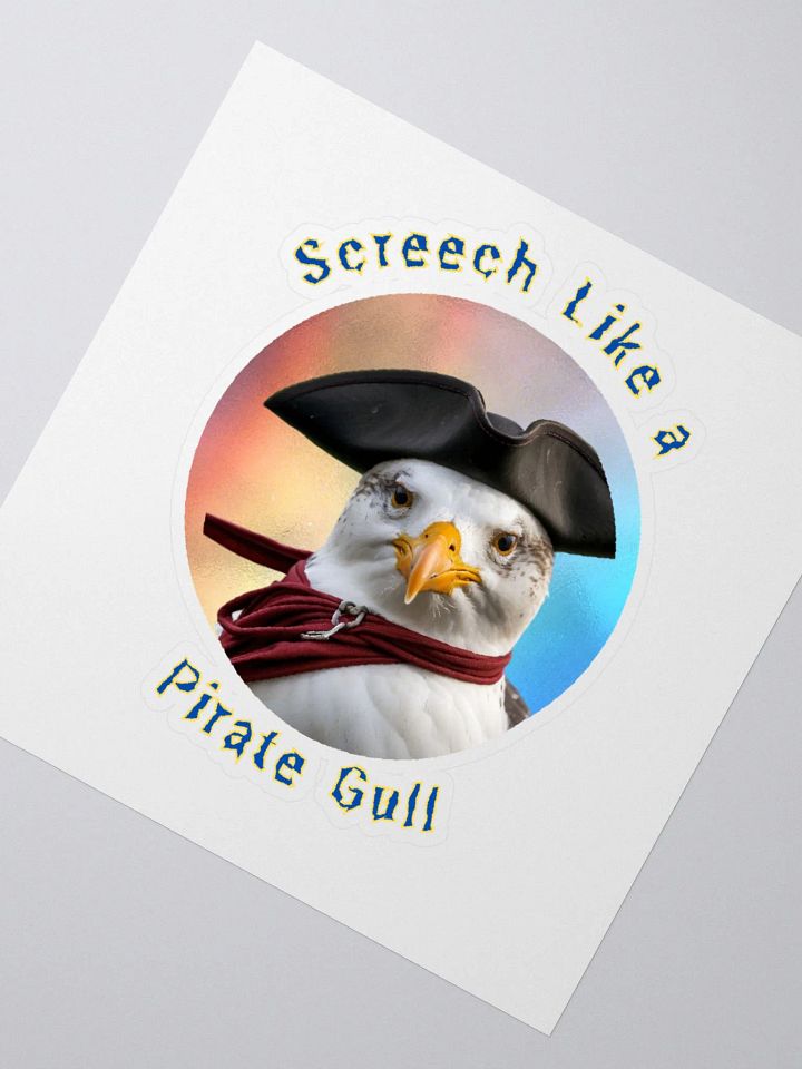 Screech Like a Pirate Gull Kiss Cut Stickers product image (5)