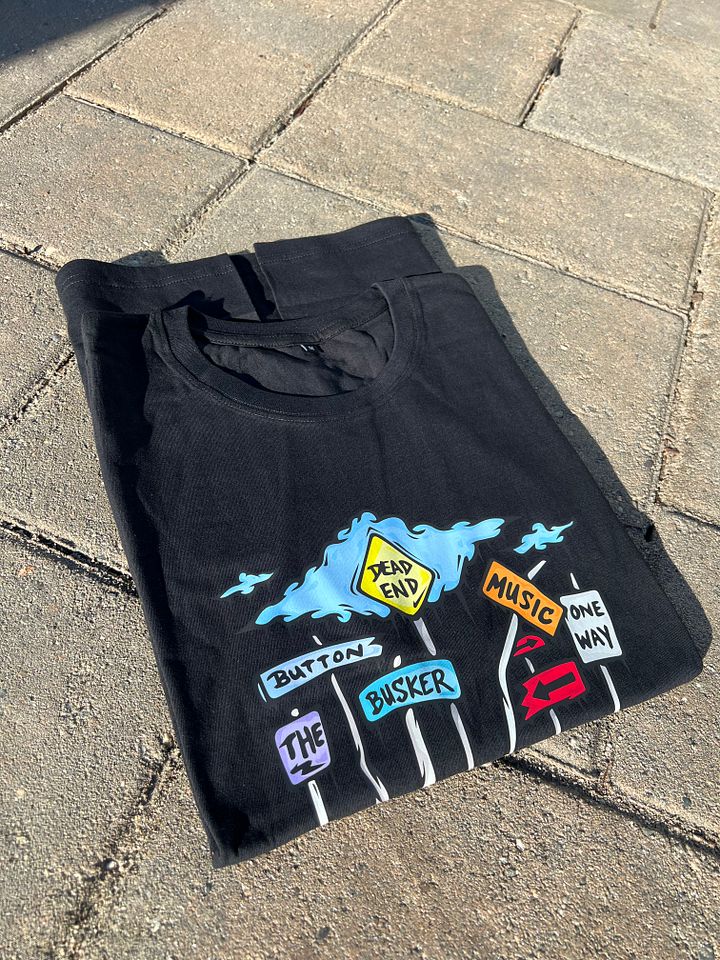 Button the Busker T-Shirt OG Art by Jonezy Artwork HIGH QUALITY product image (1)