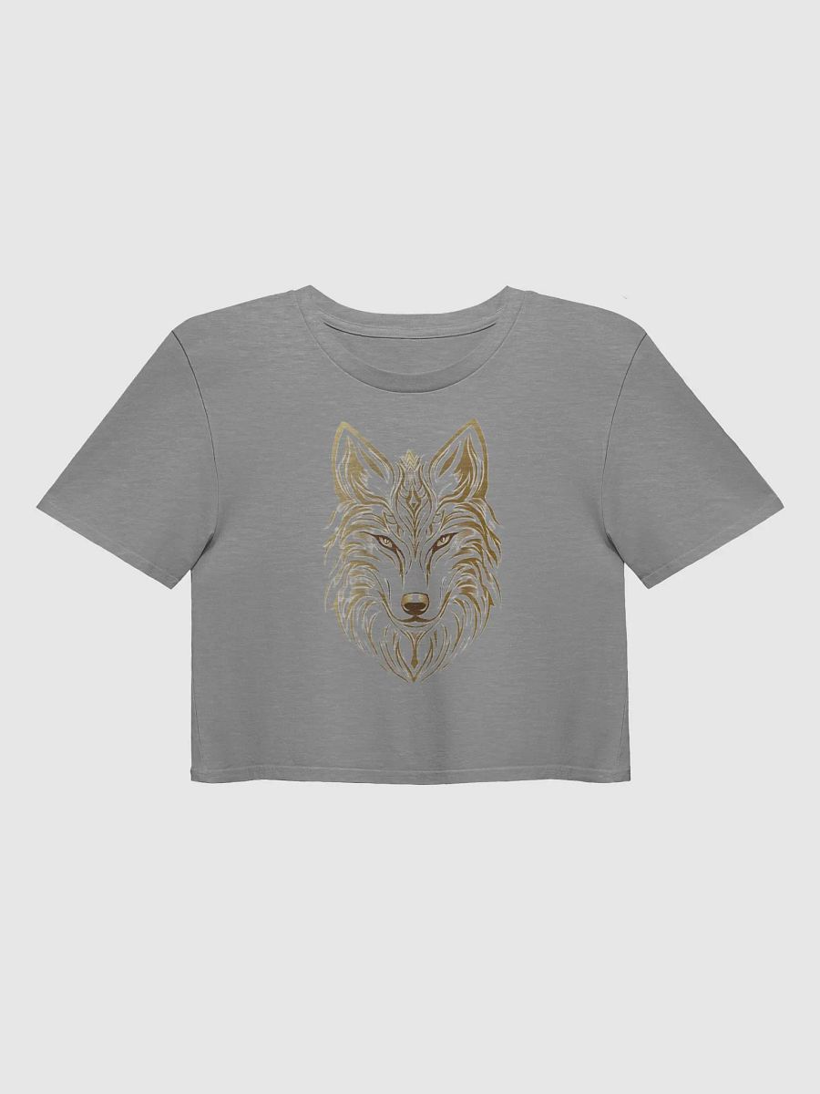 Gold Majestic Wolf Crop Top product image (2)