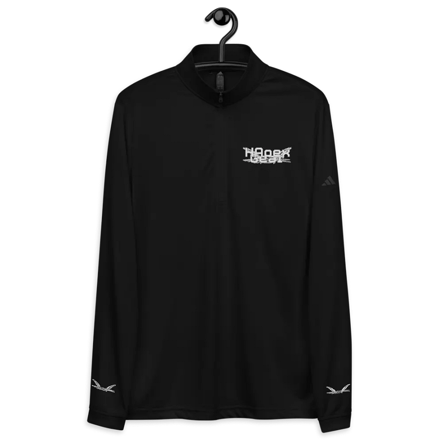 Lightweight Quarter-Zip Pullover - Embroidered - White HApex Gear Black Logo product image (15)