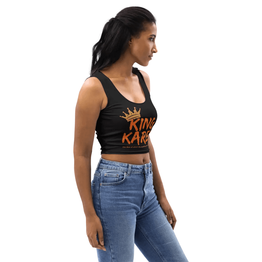 King Karen Crowned Black Stretchy Crop Top product image (8)
