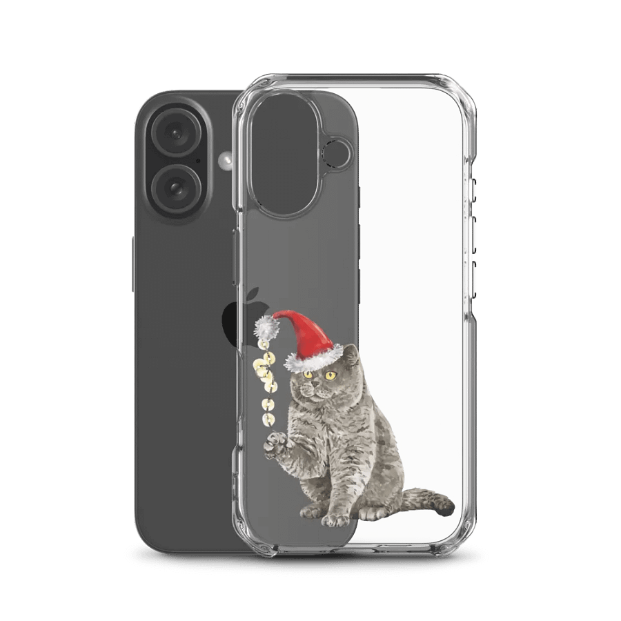 Santa Cat iPhone Clear Case product image (50)