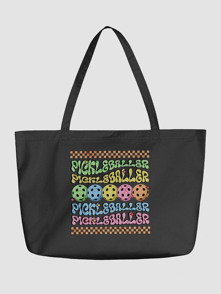 Pickleballer Colorful Organic Tote product image (2)