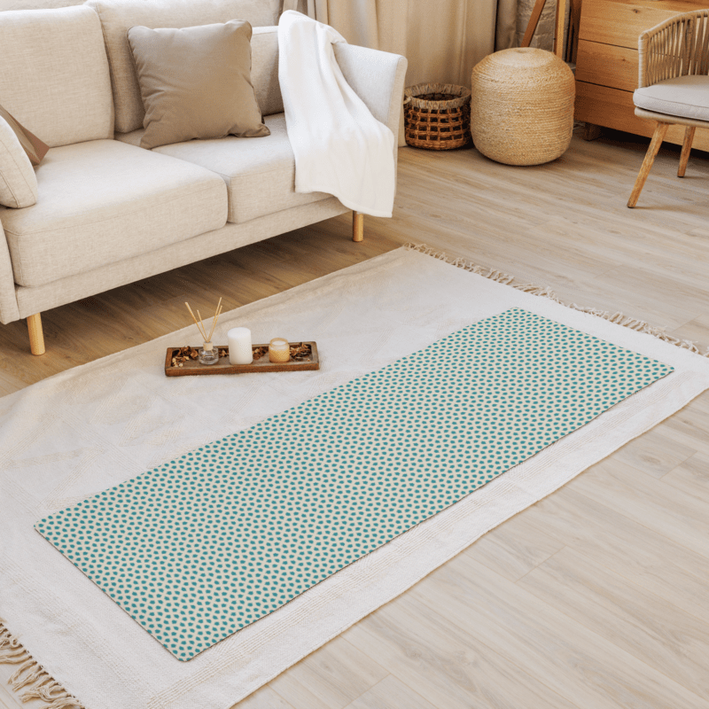Blue Leaves Yoga Mat