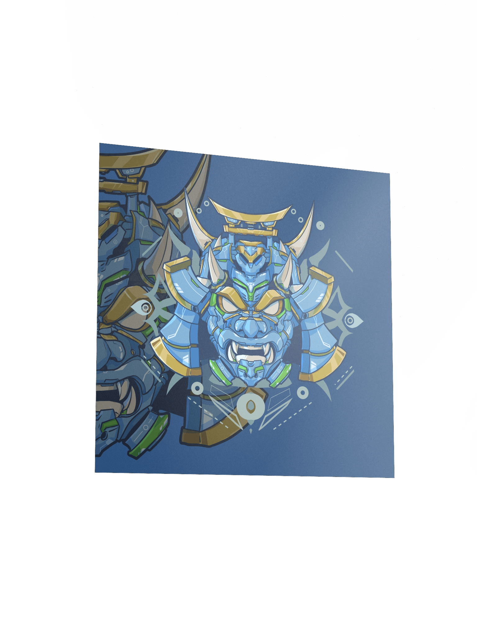 Samurai Mech Mask Poster product image (5)
