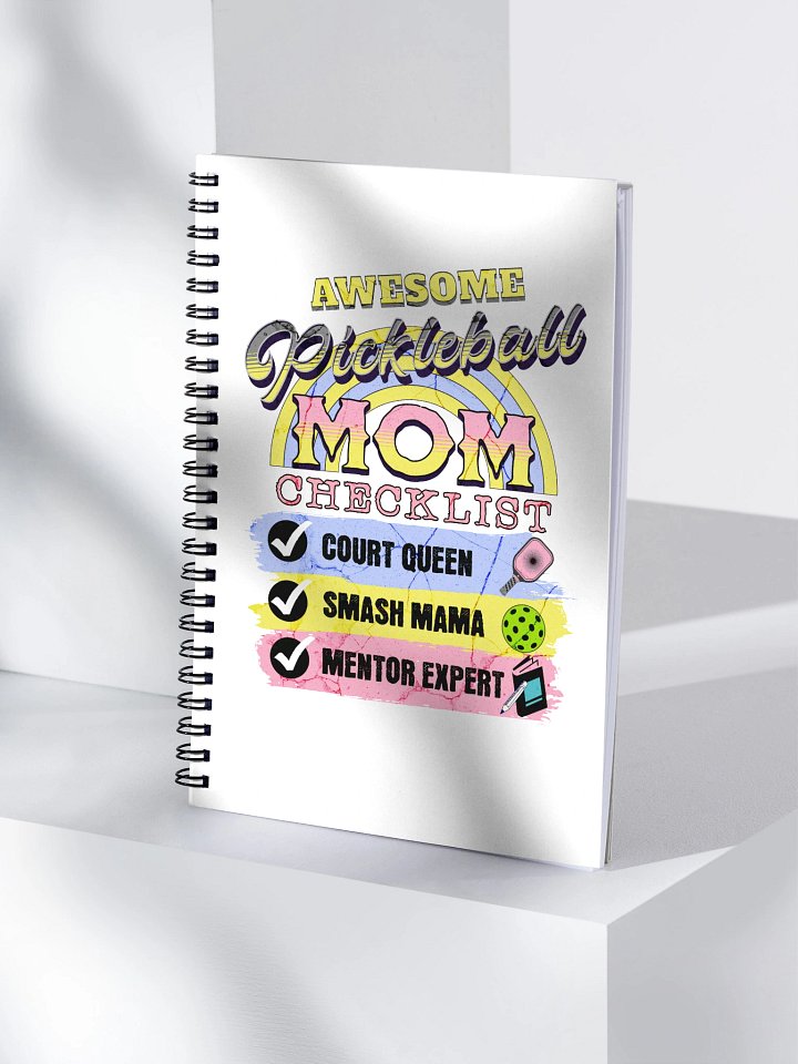 Awesome Pickleball Mom Spiral Checklist Notebook product image (1)