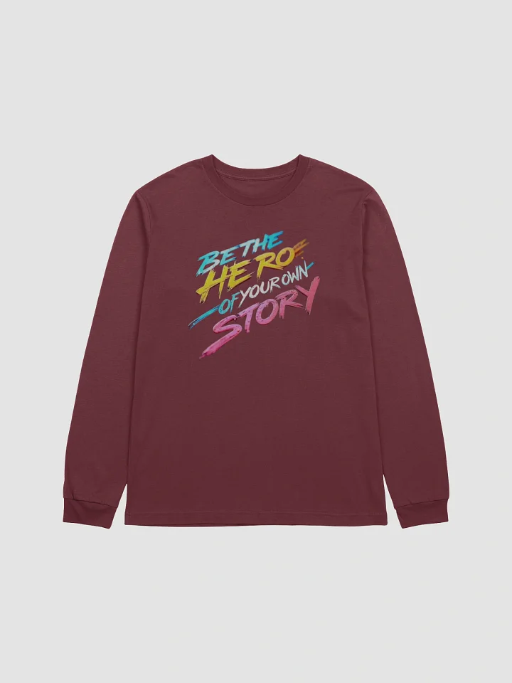 Heroic Brush-Stroke Long Sleeve T-Shirt product image (2)