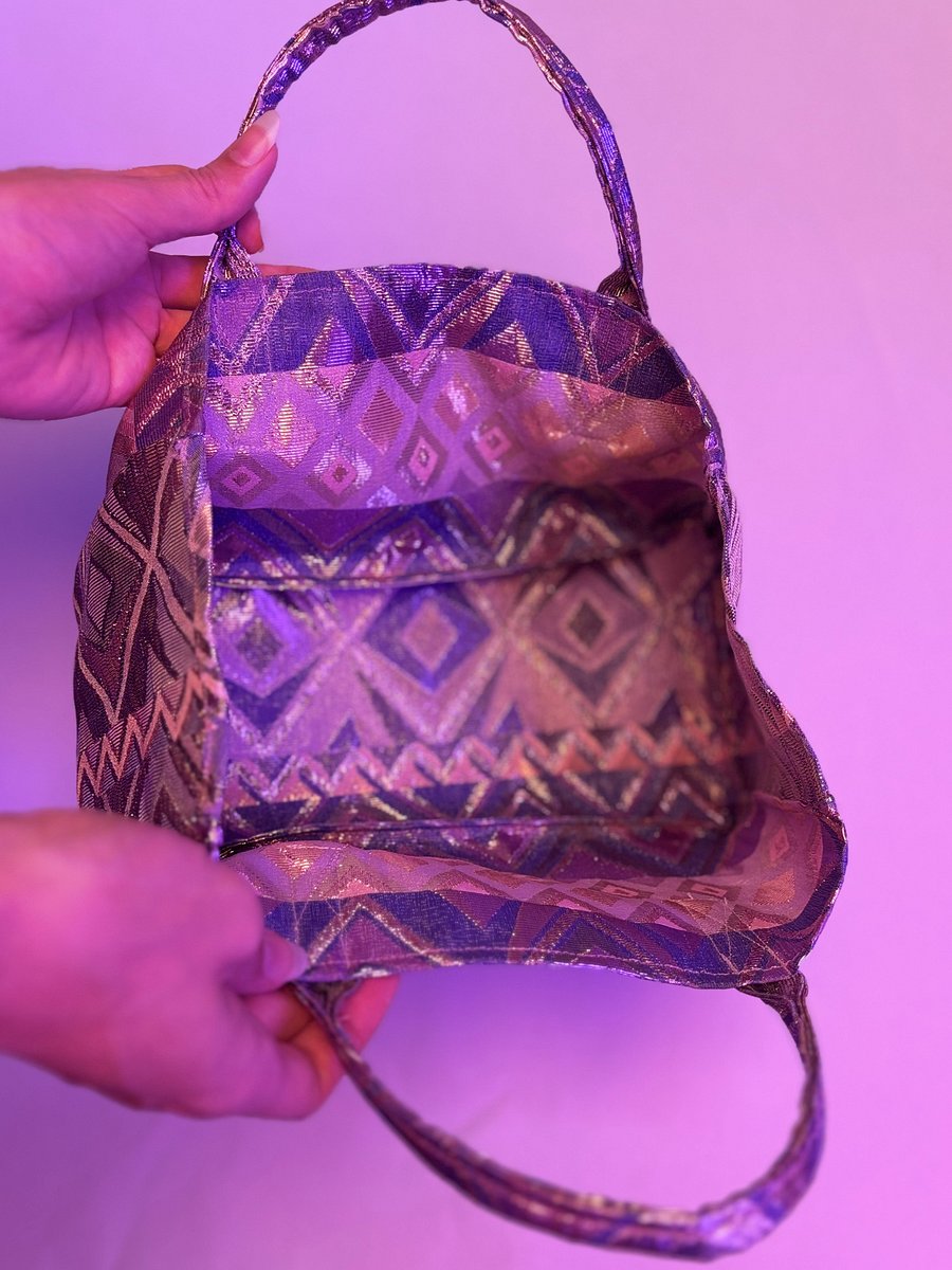 Small Handbag (Purple and Pink Metallic Diamonds) product image (2)