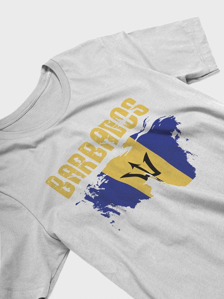 Barbados Trident Flag Unisex Supersoft T-Shirt by CultuRep product image (2)