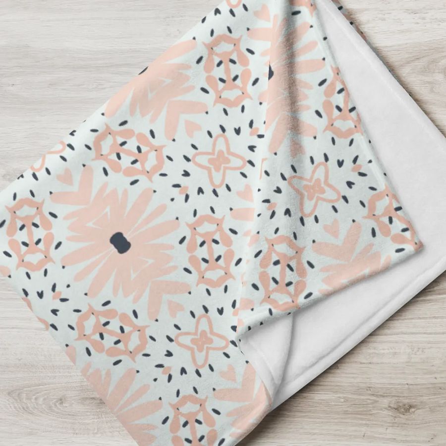 Pink Floral Blanket product image (4)