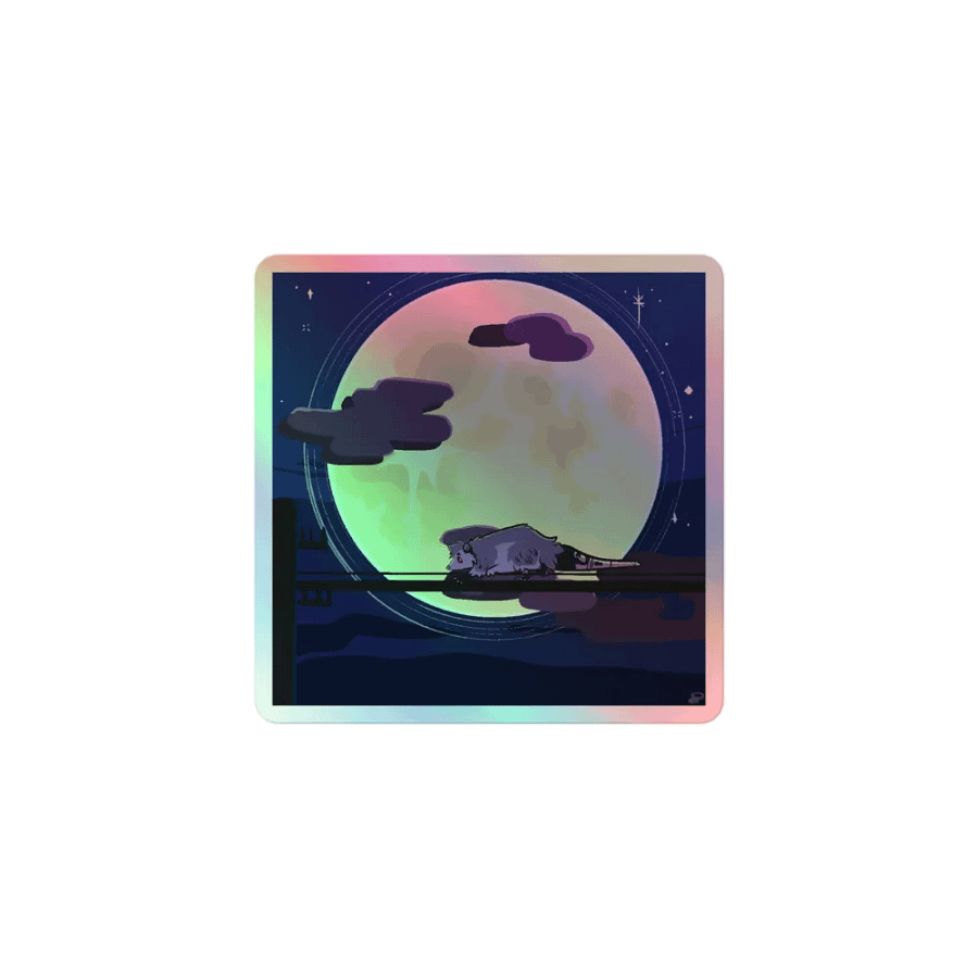Poss on a Wire Holo Sticker product image (1)