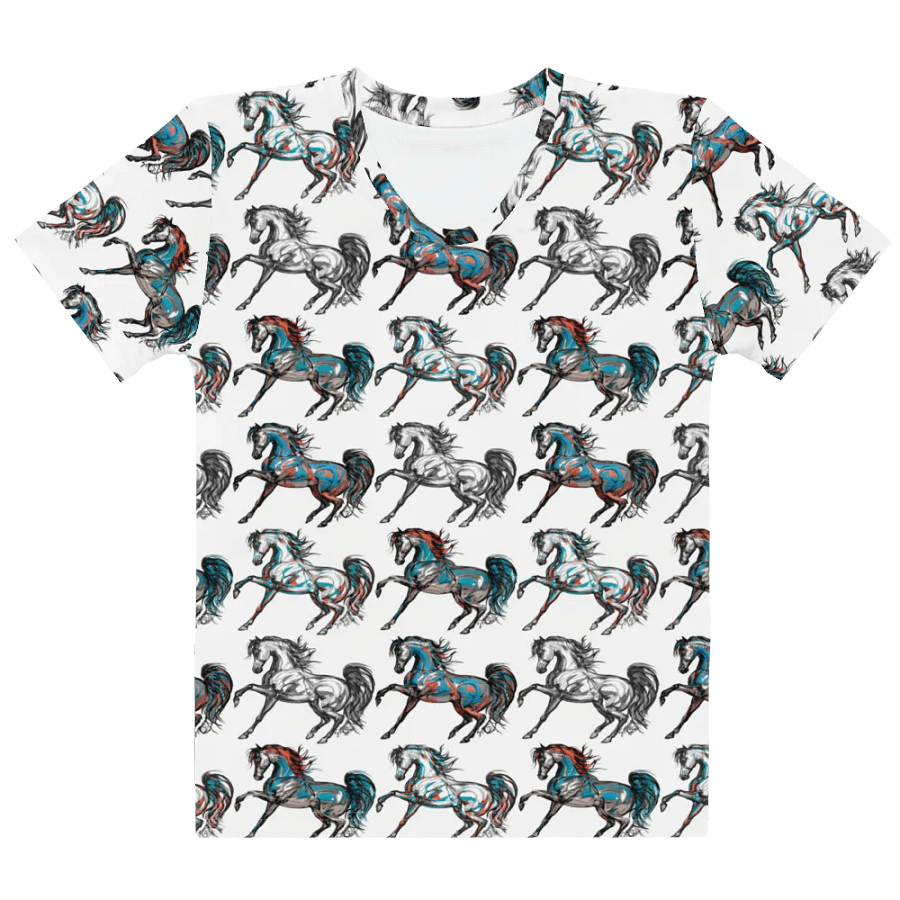 Prancing White Arabian Lady's Short Sleeve Tee product image (9)